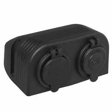 Kit de montage en saillie : prise DIN + port USB double type A 2x2100mA