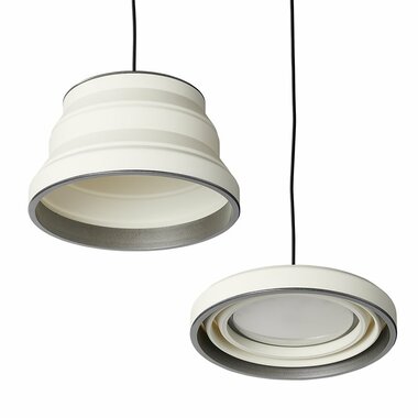 Lampe suspendue LED pliable en silicone blanche diametre 15 cm