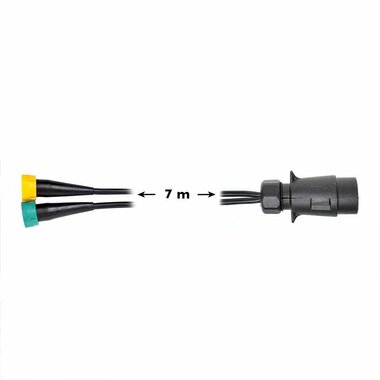Jeu de cables 7M avec fiche 7 broches et 2 connecteurs 5 broches