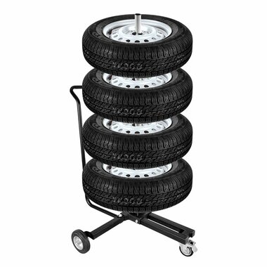 Support de roue mobile avec poignee pour 4 pneus