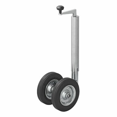 Roue jockey double 48 mm avec pneus pleins en caoutchouc naturel 200 x 50 mm
