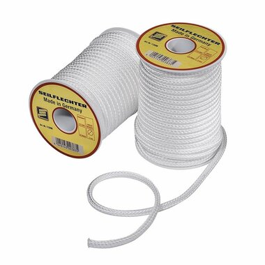 Cordon Fibron tresse, 5 mm, bobine de 20 m, blanc, 410 daN