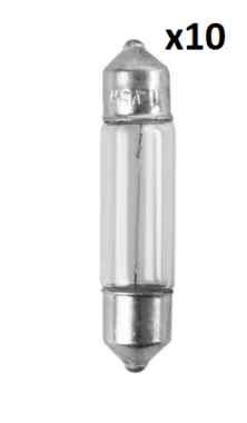 Ampoule pour voiture 12V 3W SV8,5 11x43 x10 piece