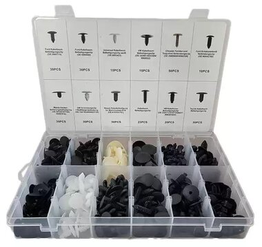 Assortiment de clips de fixation pour sellerie 340 pieces