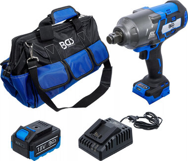 Jeu de cle a choc sur batterie sans balais 1200 Nm 18 V avec batterie et chargeur rapide
