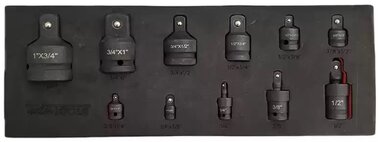 Coffret de 11 adaptateurs et cardans a chocs