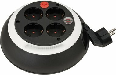 Box de cable Confort-Line CL-S 4 prises noir blanc 3m H05VV-F 3G1,5