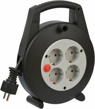 Box de cable 4 prises noir gris clair 5m H05VV-F 3G1,5