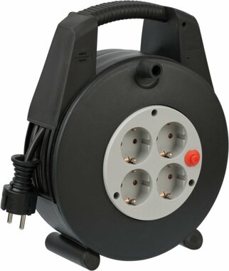 Box de cable 4 prises noir gris clair 15m H05VV-F 3G1,5