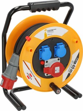 Professional Enrouleur de cable Brobusta CEE 1 IP44 40m H07RN-F 5G1,5