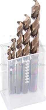 Jeu de forets helicoidaux 7 pieces HSS-E Cobalt 5%, 2.5-10.2 mm