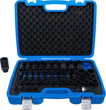 Jeu de douilles a choc six pans (1/2) 9 - 30 mm 40 pieces