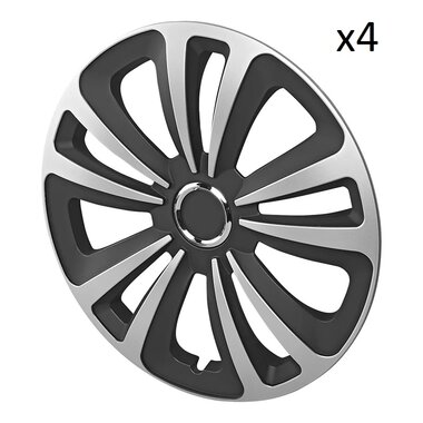Enjoliveur Terra argent/noir 14 pouces x4 pieces