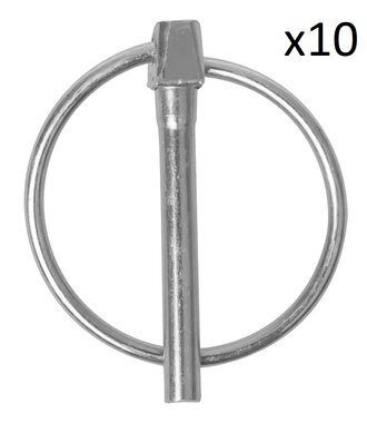 Goupille de securite 6mm avec anneau pieces x10
