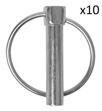 Goupille de verrouillage 10mm avec anneau x10 pieces