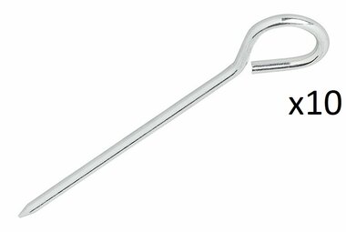 Piquet de tente 19cm aluminium avec oeil x10 stuks