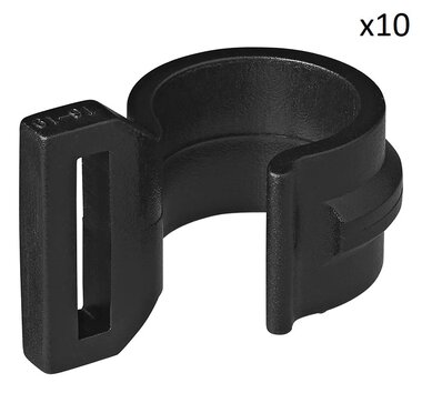 Clip de tente pour mat de tente 20-25mm avec fente noir x10 stuks