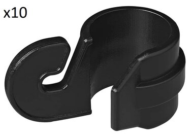 Clip de tente pour mat de tente 19-22mm avec crochet x10 stuks