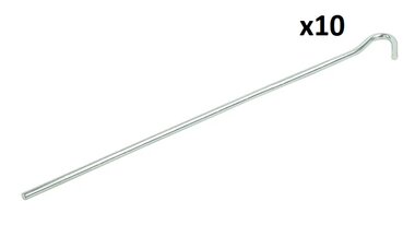 Piquet de tente 25cm metal avec oeil ouvert x25 pieces