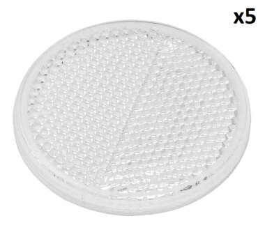 Reflecteur blanc 60mm autocollant x5 pieces