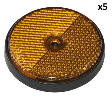 Reflecteur orange 60mm a visser x5 pieces