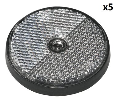 Reflecteur blanc 60mm fixation a vis x5 pieces