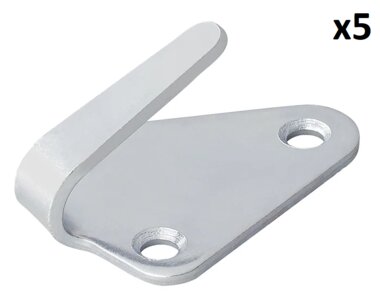 Crochet de corde en metal 40x45mm courbe x5 pieces