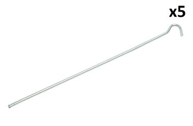 Piquet de tente 30cm metal avec oeil ouvert x5 pieces