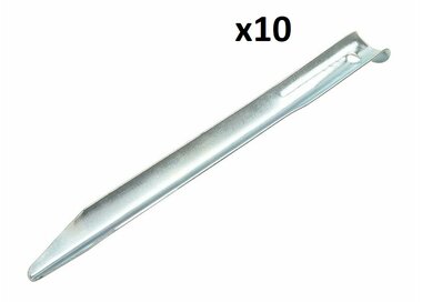 Piquet de tente 22cm metal demi-rond x10 pieces