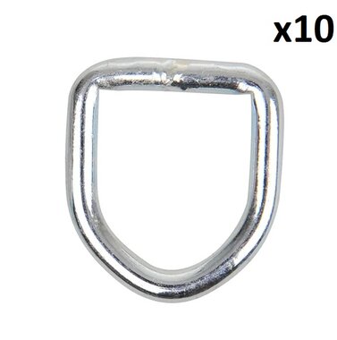 Anneau en D 6mm x10 pieces