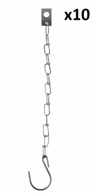 Chaine de securite en metal 24cm x10 pieces