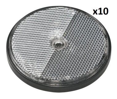 Reflecteur blanc 80mm montage a vis x10 pieces