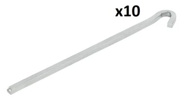 Piquet roche carre en metal 22cm x10 pieces
