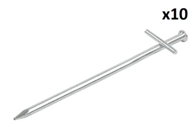 Piquet metallique 17 cm avec tige transversale soudee x10 pieces