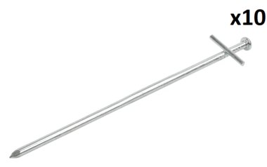 Piquet metallique 23 cm avec tige transversale soudee x10 pieces