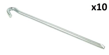 Piquet de roche 23 cm metal triangulaire x10 pieces