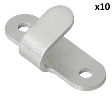 Crochet en metal 65x27 mm courbe x10 pieces