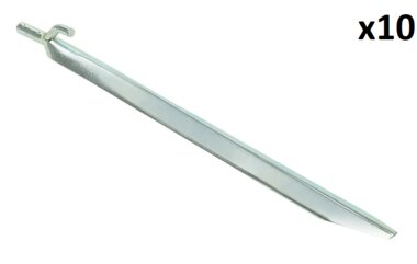 Piquet de tente 30cm metal avec crochet x10 pieces
