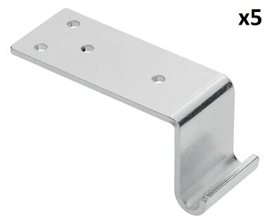 Contre-piece coudee pour fermeture a levier x5 pieces