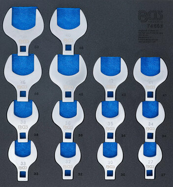 Jeu de cles crowfoot a tuyauter 12,5 mm (1/2) 14 pieces