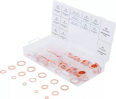 Assortiment de joints detancheite cuivre 150 pieces