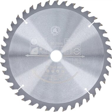 Lame de scie circulaire en metal dur Ø 254 x 30 x 3,2 mm 40 dents