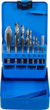 Jeu de tarauds et meches HSS M3 - M12 / 2,5 - 10,2 mm