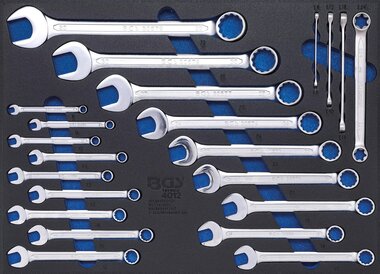 Insert de servante d'atelier 3/3 : Cles mixtes et profil E 22 pieces