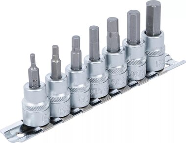 Jeu de douilles a embouts (3/8) six pans interieurs 3 - 10 mm 7 pieces