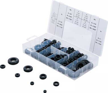 Assortiment de passe-fil caoutchouc pouce 180 pieces
