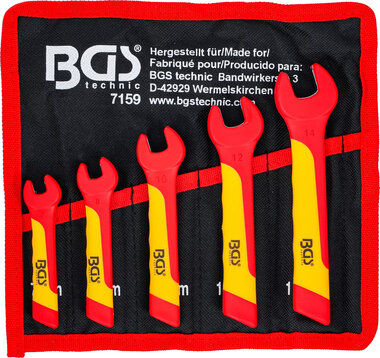 5-pieces VDE Open End Spanner Set, 7-14 mm