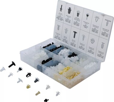 Assortiment de clips de fixation automobiles pour Peugeot & Citroen 345 pieces