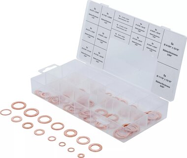 Assortiment de joints d’etancheite cuivre en pouces pour bouchons de vidange 75 pieces
