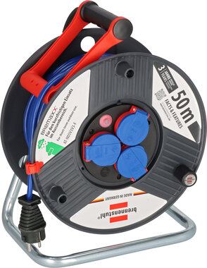 Enrouleur de cable 50 m IP44 AT-N05V3V3-F 3G1,5 bleu